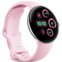 Google Pixel Watch 3 41mm Wi-Fi (Polished Silver Aluminium Case, Rose Quartz Active Band)