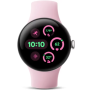 Google Pixel Watch 3 41mm Wi-Fi (Polished Silver Aluminium Case, Rose Quartz Active Band)