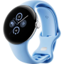 Google Pixel Watch 2 41mm Wi-Fi (Polished Silver Aluminium Case, Obsidian Active Band)