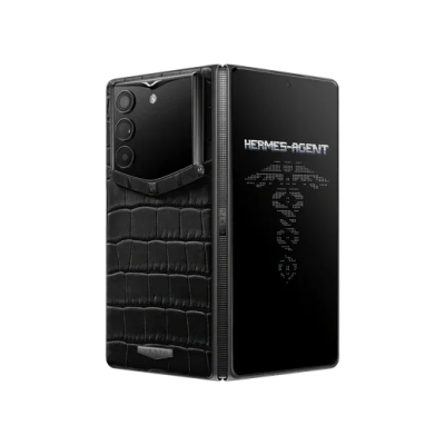 VERTU AlphaFold Alligator Skin - Luxury AI Foldable Phone (Iron Black)