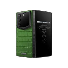 VERTU AlphaFold Alligator Skin - Luxury AI Foldable Phone (Bamboo Green)