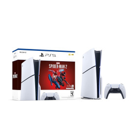 Sony Playstation 5 Slim - Spider Man 2 Bundle - Disc Edition with Ultra High Speed SSD (White) Sony Playstation 5 Slim - Spider Man 2 Bundle - Disc Edition with Ultra High Speed SSD (White)