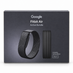 Google Fitbit Air Active Bundle (Obsidian / Black) Screenless Fitness Tracker – Size S