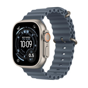 Apple Watch Ultra 3 GPS + Cellular 49mm Natural Titanium Case with Anchor Blue Ocean Band