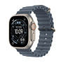 Apple Watch Ultra 3 GPS + Cellular 49mm Natural Titanium Case with Anchor Blue Ocean Band
