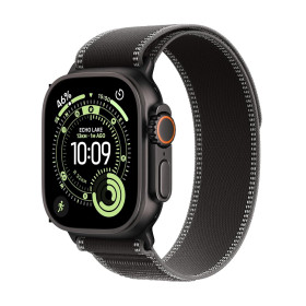 Apple Watch Ultra 3 GPS + Cellular 49mm Black Titanium Case with Black/Charcoal Trail Loop – Medium
