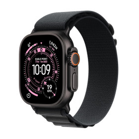 Apple Watch Ultra 3 GPS + Cellular 49mm Black Titanium Case with Black Alpine Loop – Medium