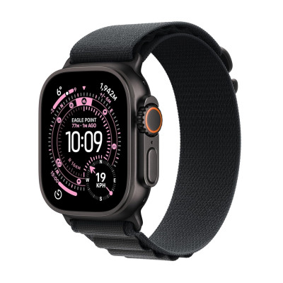 Apple Watch Ultra 3 GPS + Cellular 49mm Black Titanium Case with Black Alpine Loop – Medium