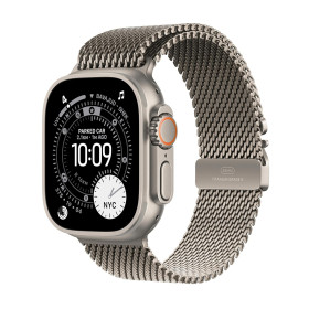 Apple Watch Ultra 3 GPS + Cellular 49mm Natural Titanium Case with Titanium Milanese Loop – Medium