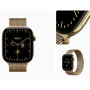 Apple Watch Series 12 GPS + Cellular 46mm Titanium Case with Radiant Gold Milanese Loop, M/L