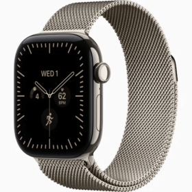 Apple Watch Series 12 GPS + Cellular 42mm Titanium Case with Natural Milanese Loop