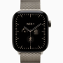 Apple Watch Series 12 GPS + Cellular 46mm Titanium Case with Natural Milanese Loop, S/M