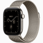 Apple Watch Series 12 GPS + Cellular 46mm Titanium Case with Natural Milanese Loop, M/L