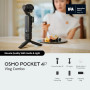 DJI Osmo Pocket 4P Vlog Combo 4K Gimbal Camera with DJI Mic Mini 2, Fill Light & Wide-Angle Lens – (Open Box)
