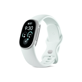Google Fitbit Edge Smart Fitness Tracker (Satin Silver Case, Fog Active Band)