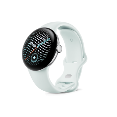 Google Pixel Watch 5 41mm (Polished Silver Aluminium Case / Fog Active Band)