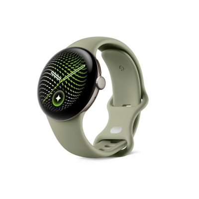 Google Pixel Watch 5 41mm (Satin Pyrite Aluminium Case / Olive Active Band)