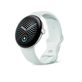 Google Pixel Watch 5 45mm (Polished Silver Aluminium Case / Fog Active Band)