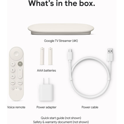 Google TV Streamer 4K (Porcelain, Open Box) | Best Price India