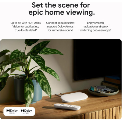 Google TV Streamer 4K (Porcelain, Open Box) | Best Price India