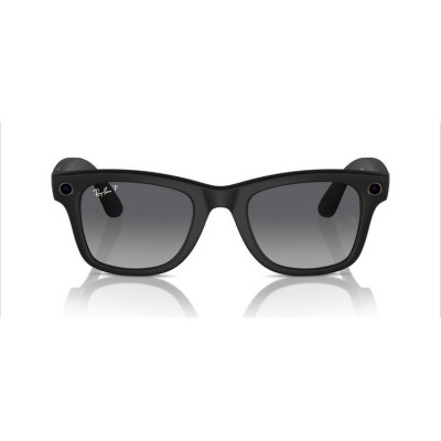 Ray-Ban Meta Wayfarer Smart Glasses with Meta AI (Matte Black, Polarized Gradient Graphite Lenses)