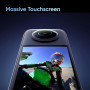 insta360 X3 Action Camera, 1/2" Sensor, 5.7K 360 Capture, Optical Zoom 3X, 72 MP 360 Photo, 4K Single Lens Mode, Black