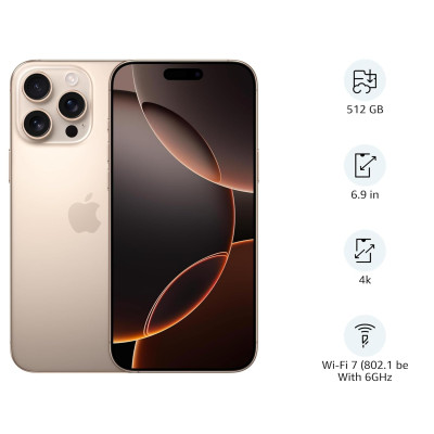 Apple iPhone 16 Pro Max (Desert Titanium,512GB)