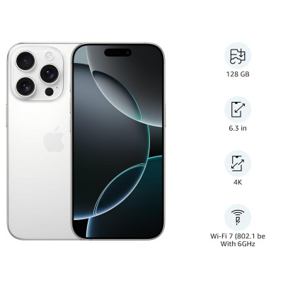 Apple iPhone 16 Pro (White Titanium, 128GB) | Best Price India