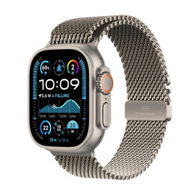 Apple Watch Ultra 2 [GPS + Cellular 49 mm] Natural Titanium Case with Natural Titanium Milanese Loop - M.