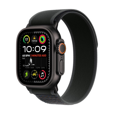Apple Watch Ultra 2 [GPS + Cellular 49 mm] Smartwatch,Black Titanium Case with Black Trail Loop-S/M.