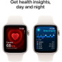 Apple Watch SE (2nd Gen) GPS + Cellular 40mm Smartwatch with Starlight Aluminium Case with Starlight Sport Band - M/L.