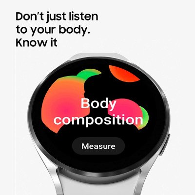 Samsung Galaxy Watch4 Bluetooth(44mm, Silver, Compatible with