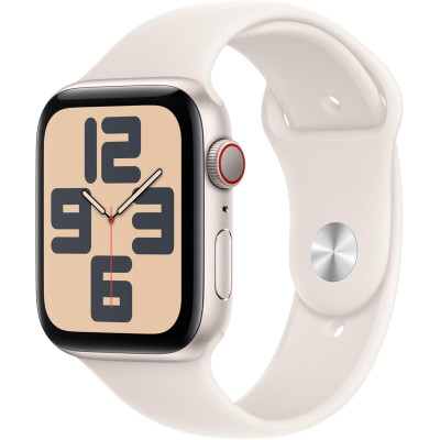 Apple Watch SE (2nd Gen) GPS + Cellular 40mm Smartwatch with Starlight Aluminium Case with Starlight Sport Band - M/L.