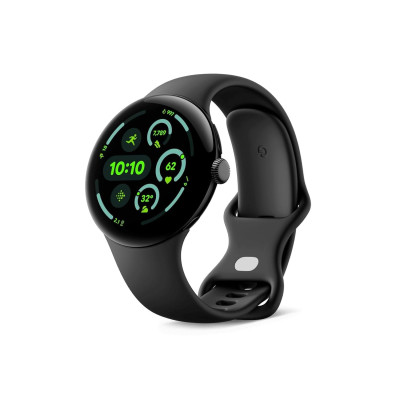 Google Pixel Watch 3 (45 mm) – Matte Black Aluminium Case – Obsidian band – Wi-Fi