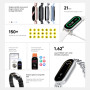 Xiaomi Mi Band 9 -1.62" Amoled Display | 233 mAh Battery | Up to 21 Days of Battery Life (Glacier Silver)