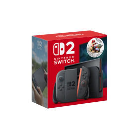 Nintendo Switch 2 + Mario Kart World Bundle with Red & Blue Joy Con (Black)