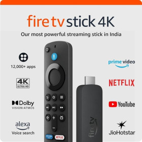 Amazon Fire TV Stick 4K streaming device (newest model), 4K streaming, Dolby Vision/Atmos, HDR10+ Amazon Fire TV Stick 4K streaming device (newest model), 4K streaming, Dolby Vision/Atmos, HDR10+