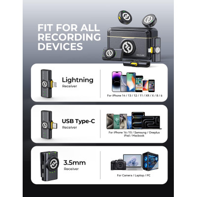配信機器・PA機器・レコーディング機器 Hollyland Lark M2 Combo Hollyland Lark M2 Combo Wireless Lavalier Microphone
