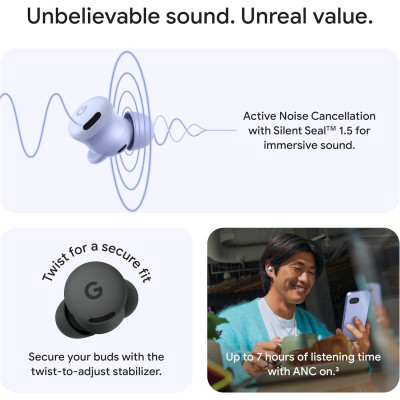Google Pixel Buds 2a ANC Wireless Earbuds Hazel | Buy India