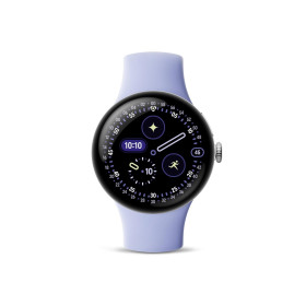 Google Pixel Watch 4 (Polished Silver Aluminium Case/Iris Active Band ) 41MM