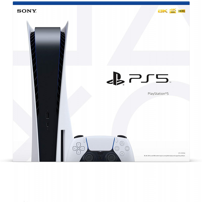 Sony Playstation 5 Console Disc Edition with Ultra High Speed SSD (White)