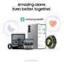 SAMSUNG Galaxy Watch 7 44mm Bluetooth AI Smartwatch(BT+LTE), Fitness Tracker, 2024, Silver