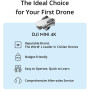 DJI Mini 4K Fly More Combo Drone with 4K Camera and 3-Axis Gimbal