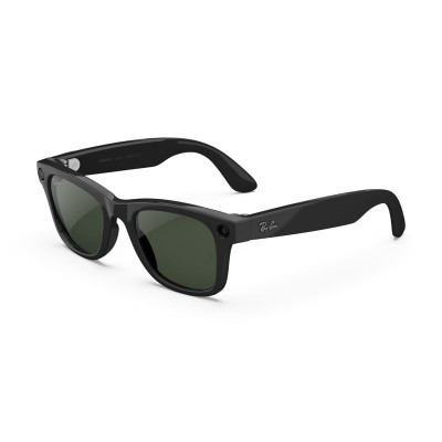 Ray-Ban Meta - Wayfarer (Gen 2) glasses with Meta AI, Audio, Photo, Video Compatability - Transitions Green lenses - Shiny Black