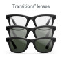 Ray-Ban Meta - Wayfarer (Gen 2) glasses with Meta AI, Audio, Photo, Video Compatability - Transitions Green lenses - Shiny Black