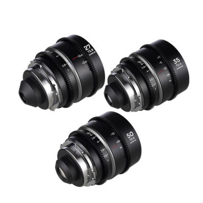 Laowa Nanomorph S35 Prime 3-Lens Bundle (27mm, 35mm, 50mm) (Silver)