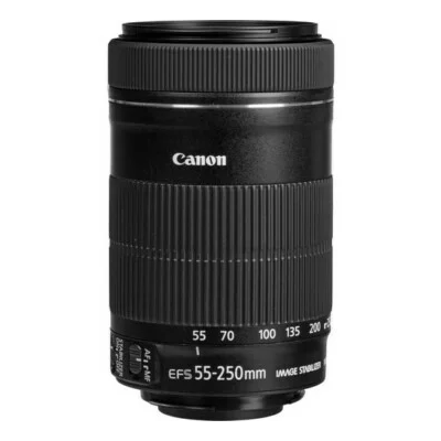 Canon EF-S 55-250mm f/4-5.6 IS II Telephoto Zoom Lens for DSLR Camera (White box)