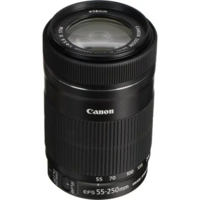 Canon EF-S 55-250mm f/4-5.6 IS STM Lens (White Box)