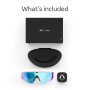 Oakley | Meta Vanguard with Meta AI, Audio, Photo, Video Compatibility - White, Prizm™ Sapphire