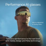 Oakley | Meta Vanguard with Meta AI, Audio, Photo, Video Compatibility - White, Prizm™ Sapphire